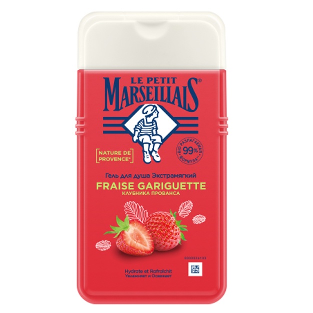 Le Petit Marseillais dush geli Provans qulupnay, 650 ml