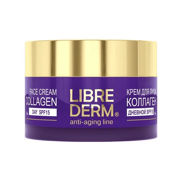 LIBREDERM Kollagen Yorqinligi va Bir tekis teri rangini tiklovchi kunlik krem ​​SPF-15 50 ml 4620002185794