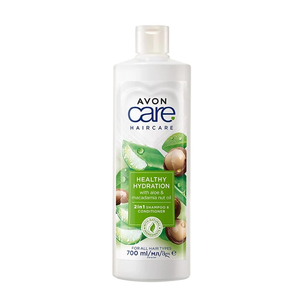 Шампунь-кондиционер Avon healthy hydration с соком алоэ и маслом макадамии 700мл