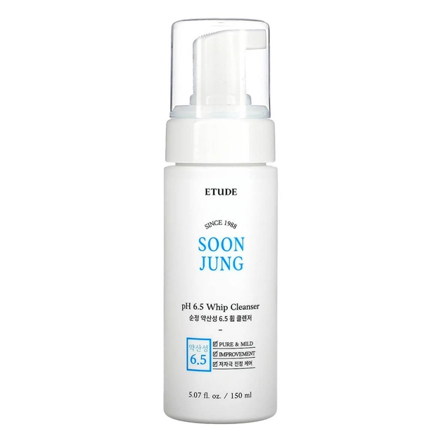 Пенка для умывания чувствительной кожи лица Etude House Soon Jung Whip Cleanser, 150мл