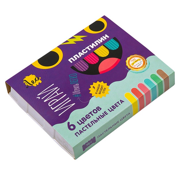 Plastilin mumli. Pastel ranglar Leo LPMCP-0106 6rang