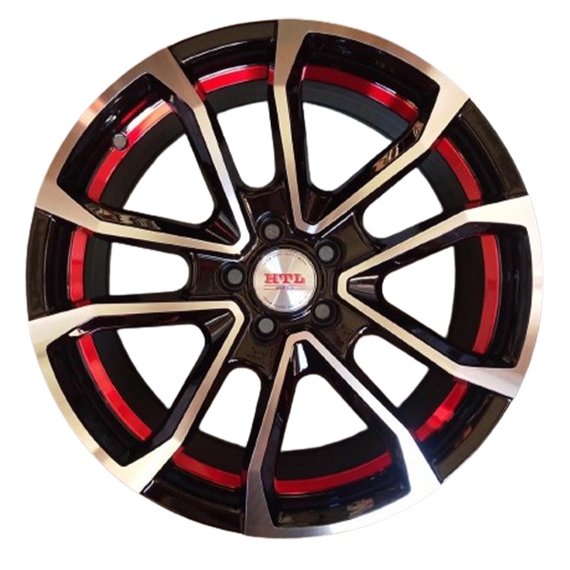 Diska mashina uchun R17 75359 4-100 Matt black redline 4 ta