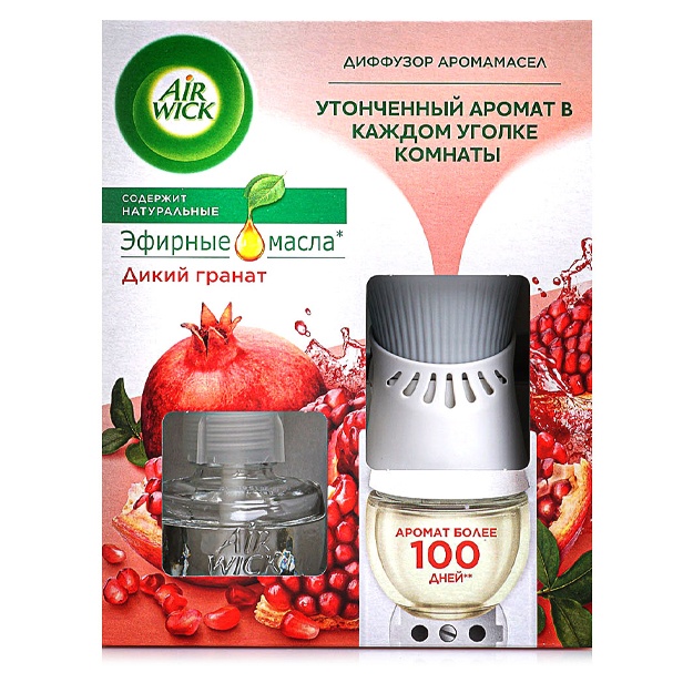 Диффузор аромамасел Airwick Liquid со сменным флаконом (19 мл) - Дикий гранат