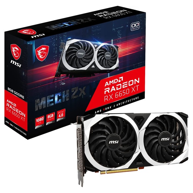 Видеокарта MSI Radeon RX 6650 XT MECH 2X 8G OC 8 ГБ GDDR6 128 бит From UAE