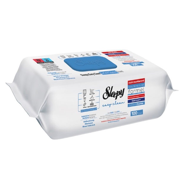 SLEEPY sirkali nam salfetkalar "Easy Slean - Oqartiruvchi qo‘shimcha" 100 dona