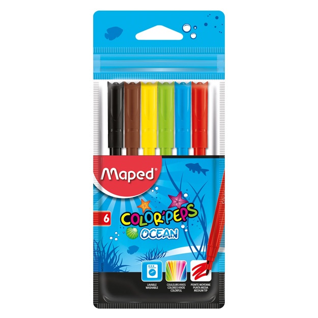 Фломастеры Maped Color'peps Ocean 6цветов 845723