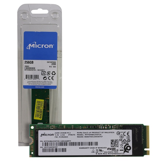 Жесткий диск Micron 2200 MTFDHBA256TCK SSD 256 Gb M.2 2280 (бывший в употреблении)
