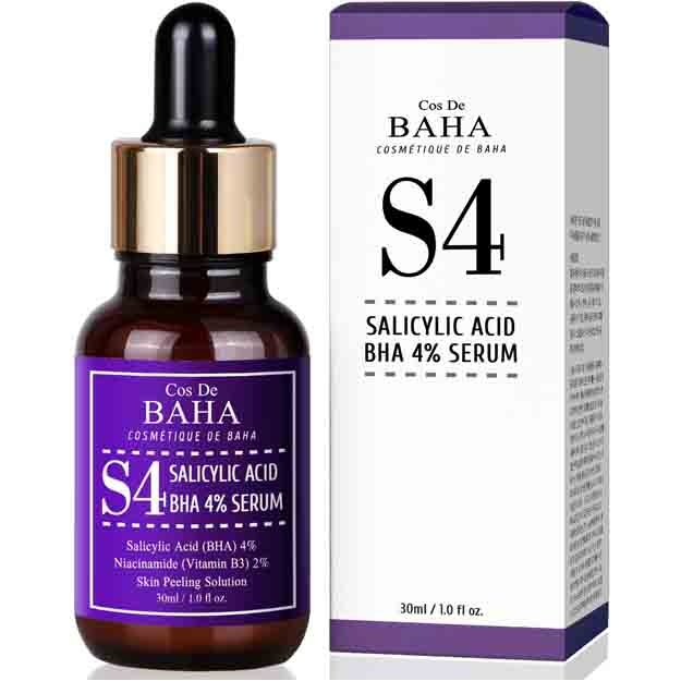 Сыворотка для лица от прыщей S4 Salicylic Acid BHA 4% Serum, Cos De BAHA  30 мл
