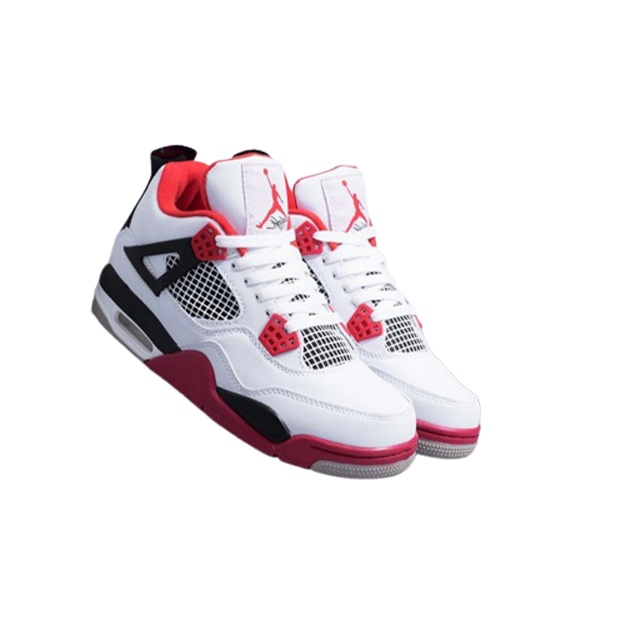 Erkaklar Krossovkasi Nike Air Jordan 4 Lux ART 908543 oq-qizil