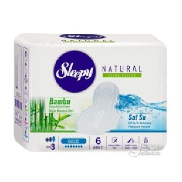 SLEEPY ayollar prokladkalari «ULTRA» (Tungi) №3 (6 dona)