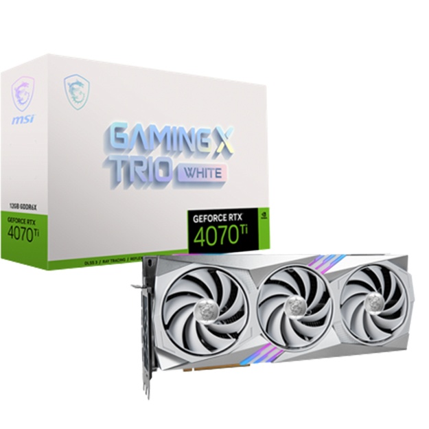 Videokarta MSI 12GB GeForce RTX4070Ti GAMING X TRIO WHITE