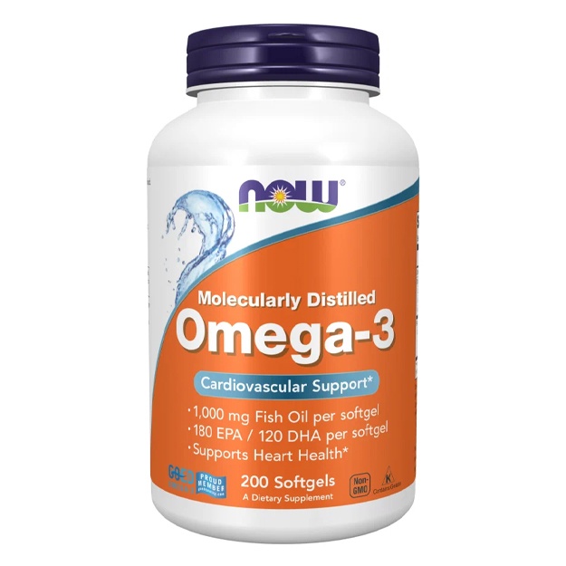 Now Foods Omega-3 kaps., 1000 mg, 200 g, 200 sht