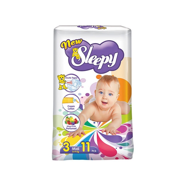 YANGI SLEEPY STANDART  (bolalar tagliklari) - №3 (5-9 kg) 11 dona