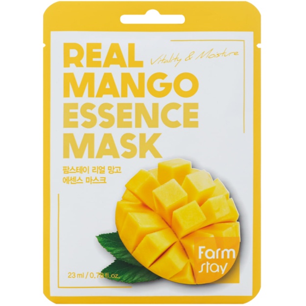 Mango ekstrakti bilan niqob FarmStay Real Mango Essence Mask 1d