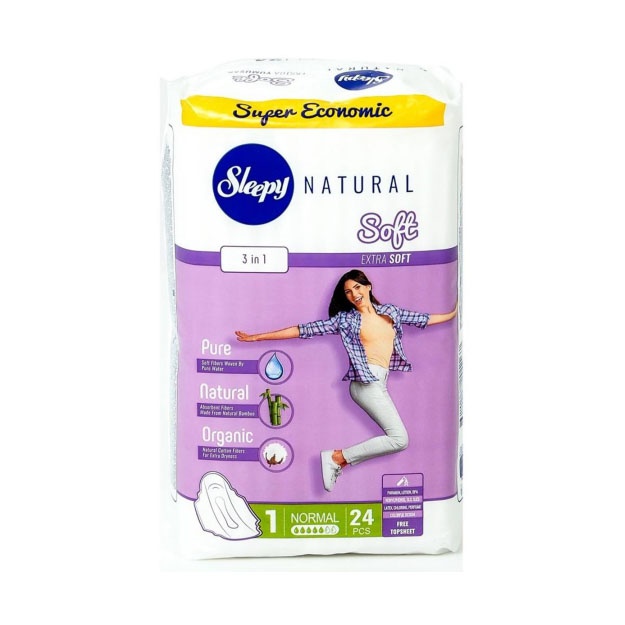 SLEEPY ayollar prokladkalari «SOFT» (Oddiy) №1 (24 dona