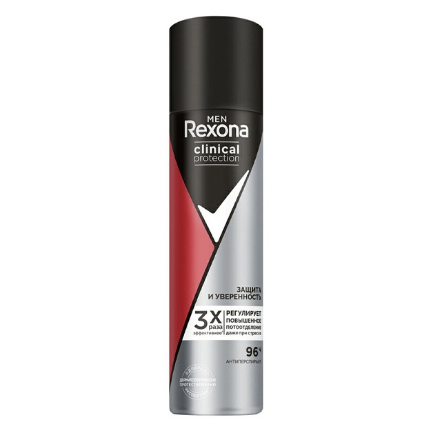 Antiperspirant spreyi Rexona Erkaklar uchun himoya va ishonch 150 ml