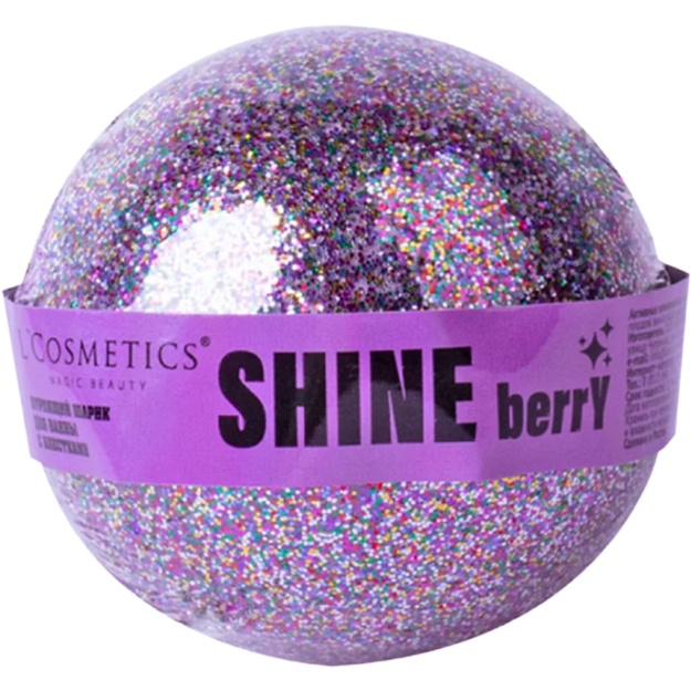 Бурлящий шарик с блестками L'Cosmetics Shine Berry