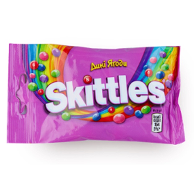 Chaynaladigan shirinliklar Skittles Yovvoyi reza mevalari 38g