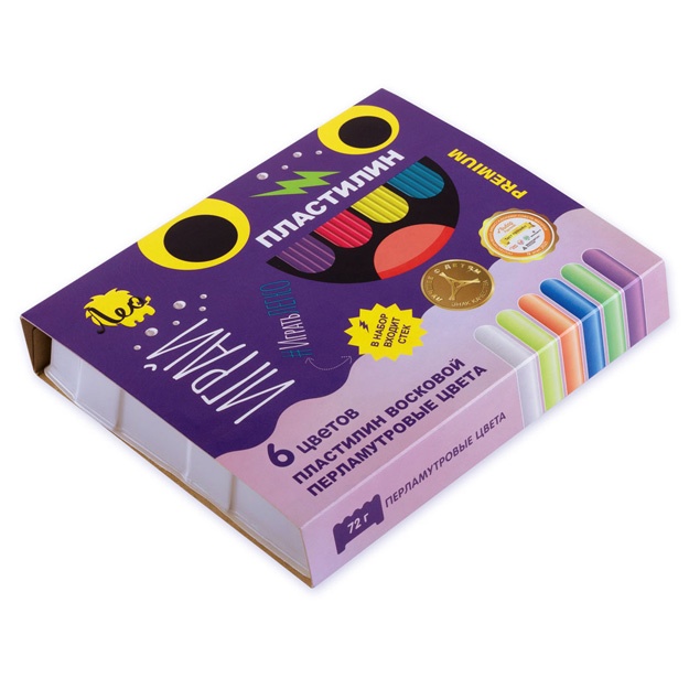 Plastilin mumli. Marvarid ranglar Leo LPMCR-0106 6rang