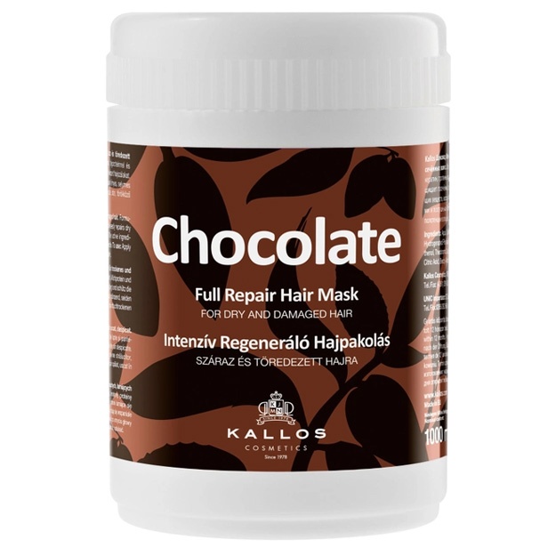 Zararlangan sochlar uchun tiklovchi niqob Kallos Cosmetics Chocolate 1000ml