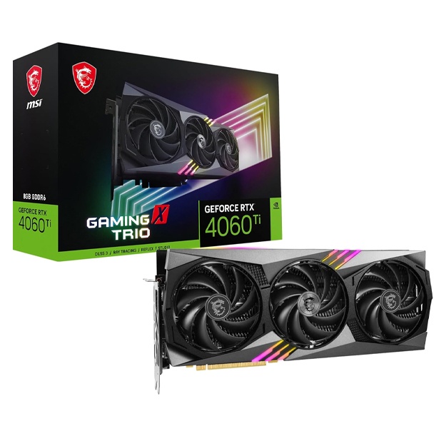Видеокарта MSI GeForce RTX 4060 Ti GAMING X TRIO 8G 8 ГБ GDDR6 From UAE