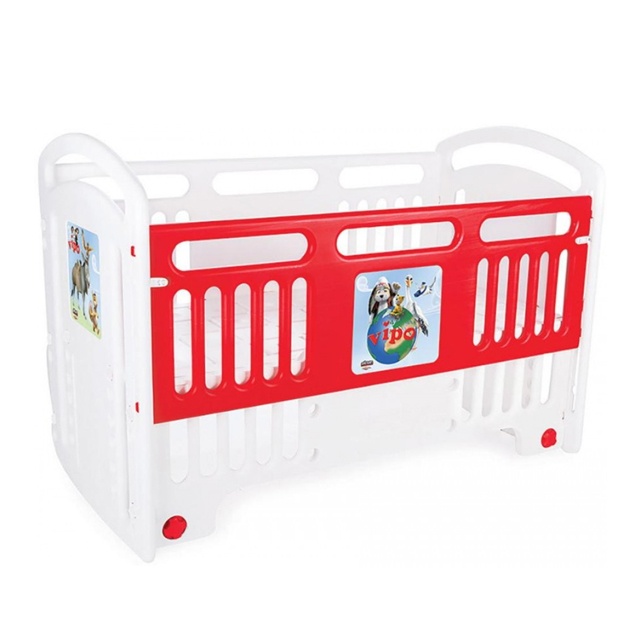 Bolalar yotog‘i Pilsan Handy Cribs 07-554 oq - qizil