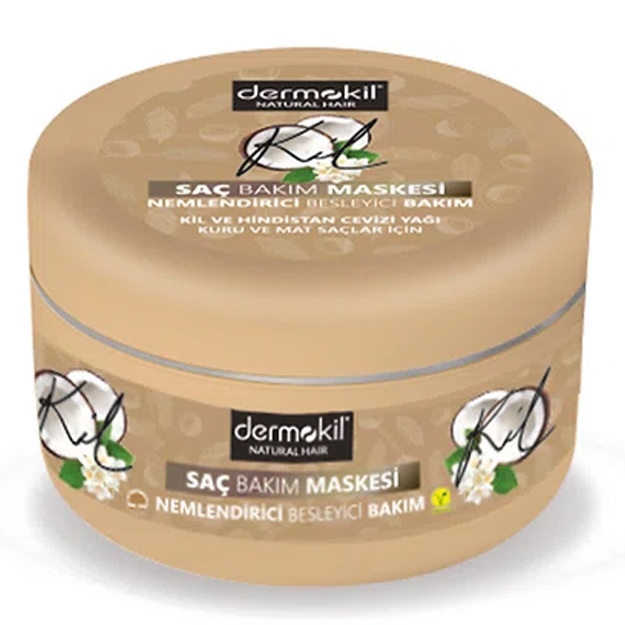 Dermokil kokos va gil bilan sochni parvarish qilish niqobi, 300 ml
