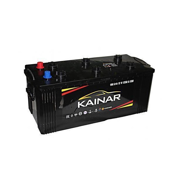 Akkumulyator Kainar 6ST-190 APZ EURO O.P. R(3) (tor) (konus terminali) (tekis qopqoq)