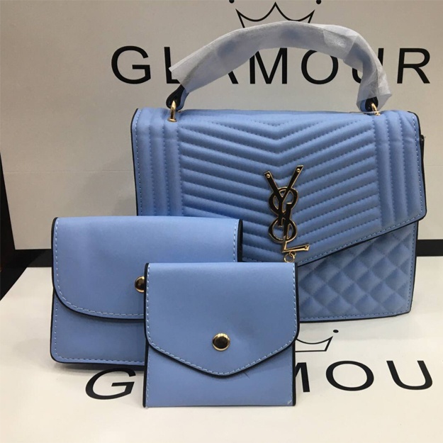 Женская Сумка Yves Saint Laurent (Кошелёк) АРТ 2354 голубой