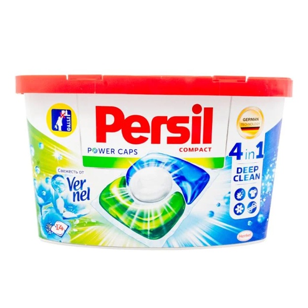 Капсулы для стирки Persil Свежесть от Вернель 4 в 1 для светлого белья 14 шт