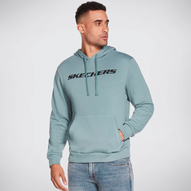 PULLOVER FLEESE HOODIE V/KANGAROO POSKET KNIT  M MHD12-TLBL
