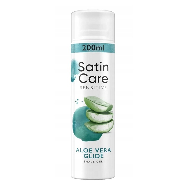 Soqol olish uchun gel Satin Sare Sensitive Skin aloe vera bilan 200 ml