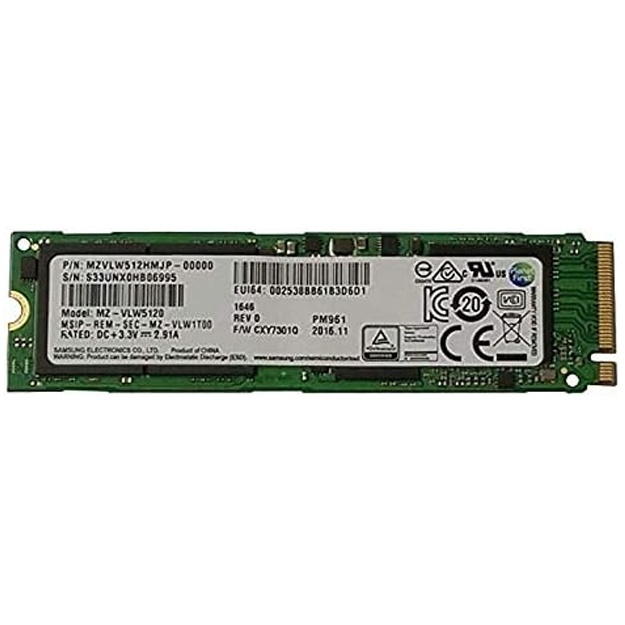 Жесткий диск Samsung SM961 MZVPW256HEGL MZ-VPW2560 256 ГБ 960 Pro NVMe M.2 2280 NGFF SSD (бывший в употреблении)