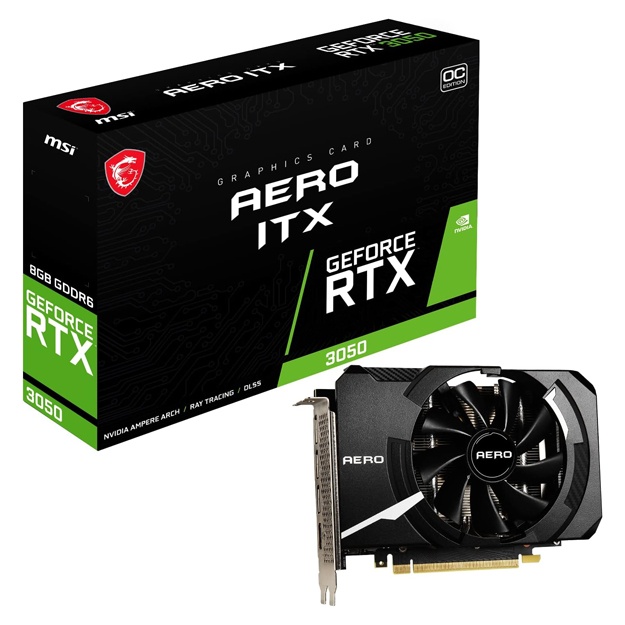 Videokarta MSI GeForce RTX 3050 AERO ITX 8G OC 8 GB GDDR6X 128 bit From UAE