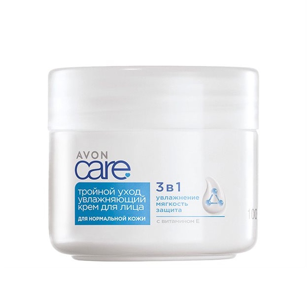 Крем для лица Avon Care 3in1 Тройной уход для нормальной кожи 100мл