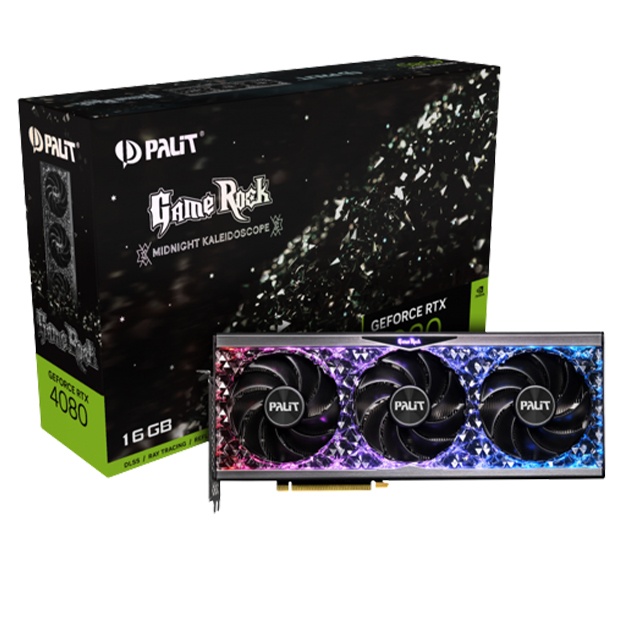 Видеокарта Palit 16GB GeForce RTX4080 GameRock OMNI BLACK GDDR6 256bit 3-DP HDMI