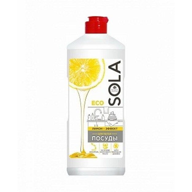 Idish yuvish uchun suyuqlik Sola "Limon effekti" 500ml (RK)