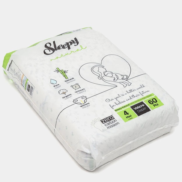 Bolalar tagliklari Sleepy Natural Jumbo, №4, 7-14 kg, 60 dona