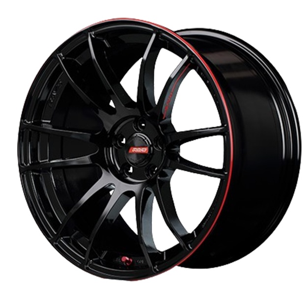Diska mashina uchun R15 R123 Gloss Balck red lip 4*100 ET35 CB56.5 4 ta