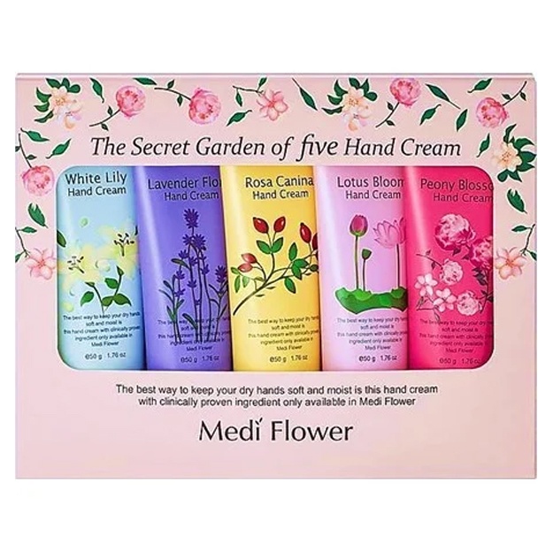 Parfyumeriya qo‘l kremlari to‘plami The Secret Garden of Five Hand Cream Set 50g*5 Medi Flower