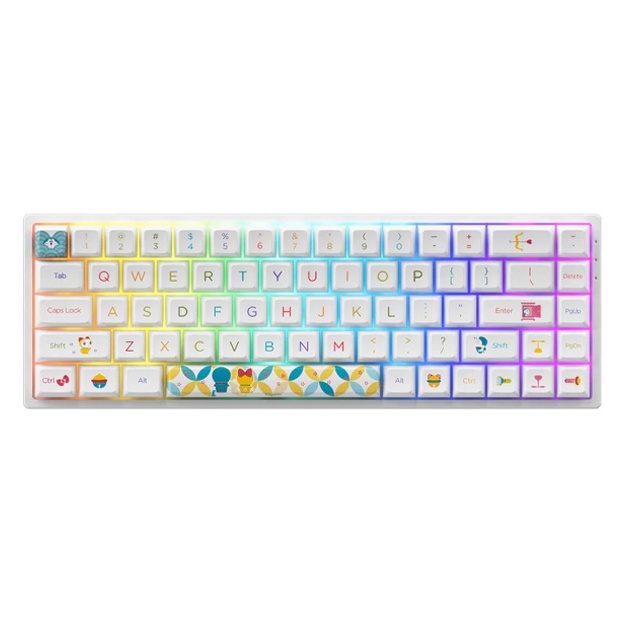 Механик клавиатура Akko 3068B Doraemon Rainbow CS Jelly Pink RGB (6925758617383)