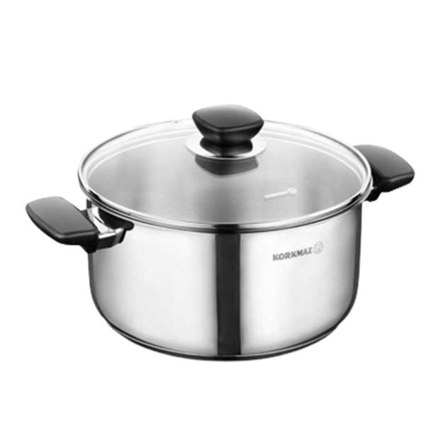 Kастрюля из коррозионностойкой стали Korkmaz 22×11 см / 4.0 л – Black A1686-1