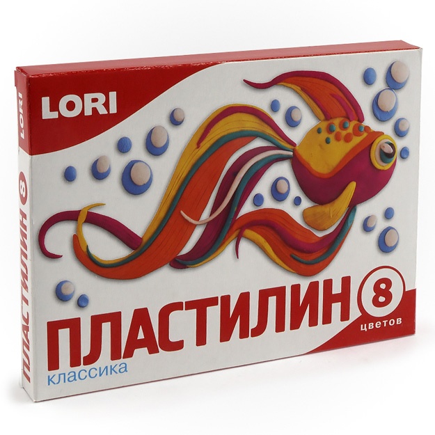 Пластилин классический Lori Пл-010 8цветов