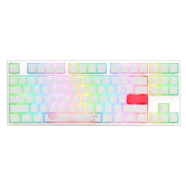 Klaviatura Ducky One 2 TKL RGB White Cherry RED switch DKON1787ST-RUSPDWWT1