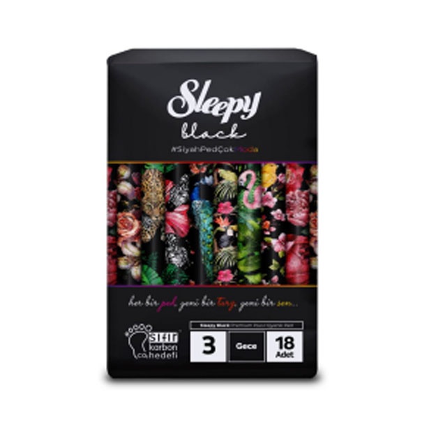 SLEEPY ayollar prokladkalari "BLASK LADY" (Tungi) №3 (18 dona)