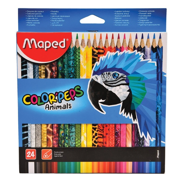 Rangli qalamlar Maped (24 ta rang Hayvonlar qalamlari) 832224