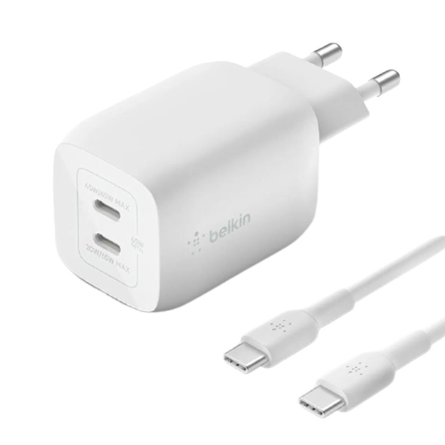 Зарядное устройство Belkin 65W Dual 2хUSB-C (WCH013VF2MWH-B6)