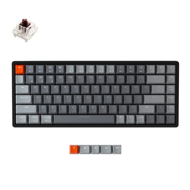 Беспроводная механическая клавиатура Keychron K2 Aluminum Frame Gateron RGB Brown Russian Layout
