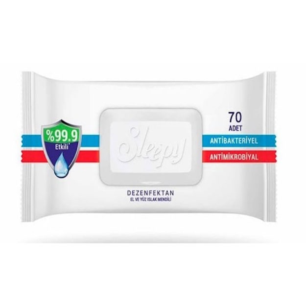 SLEEPY nam salfetkalar «ANTIBAKTERIAL» 70 dona