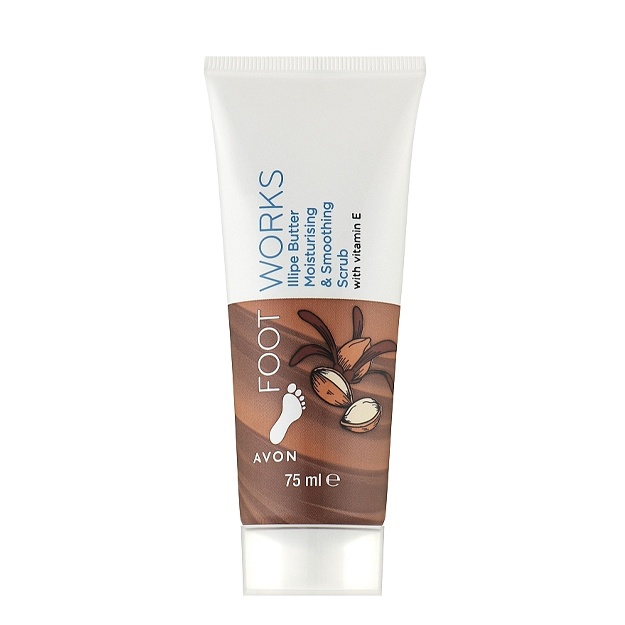 Illipe moyi bilan namlovchi va yumshatuvchi oyoq skrabi Avon 75ml